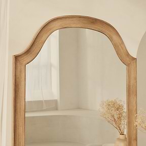 Francisco - Extra Large Arched Full Length Washed Wood Mirror 190cm x 120cm