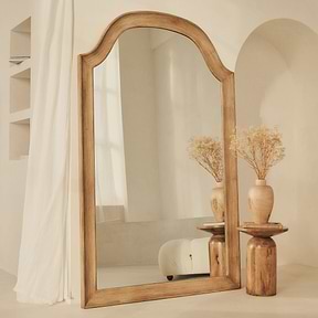 Francisco - Extra Large Arched Full Length Washed Wood Mirror 190cm x 120cm