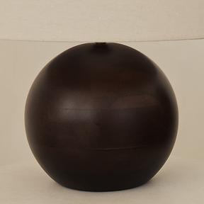 Geneva - Dark Wood Drum Shade Table Lamp
