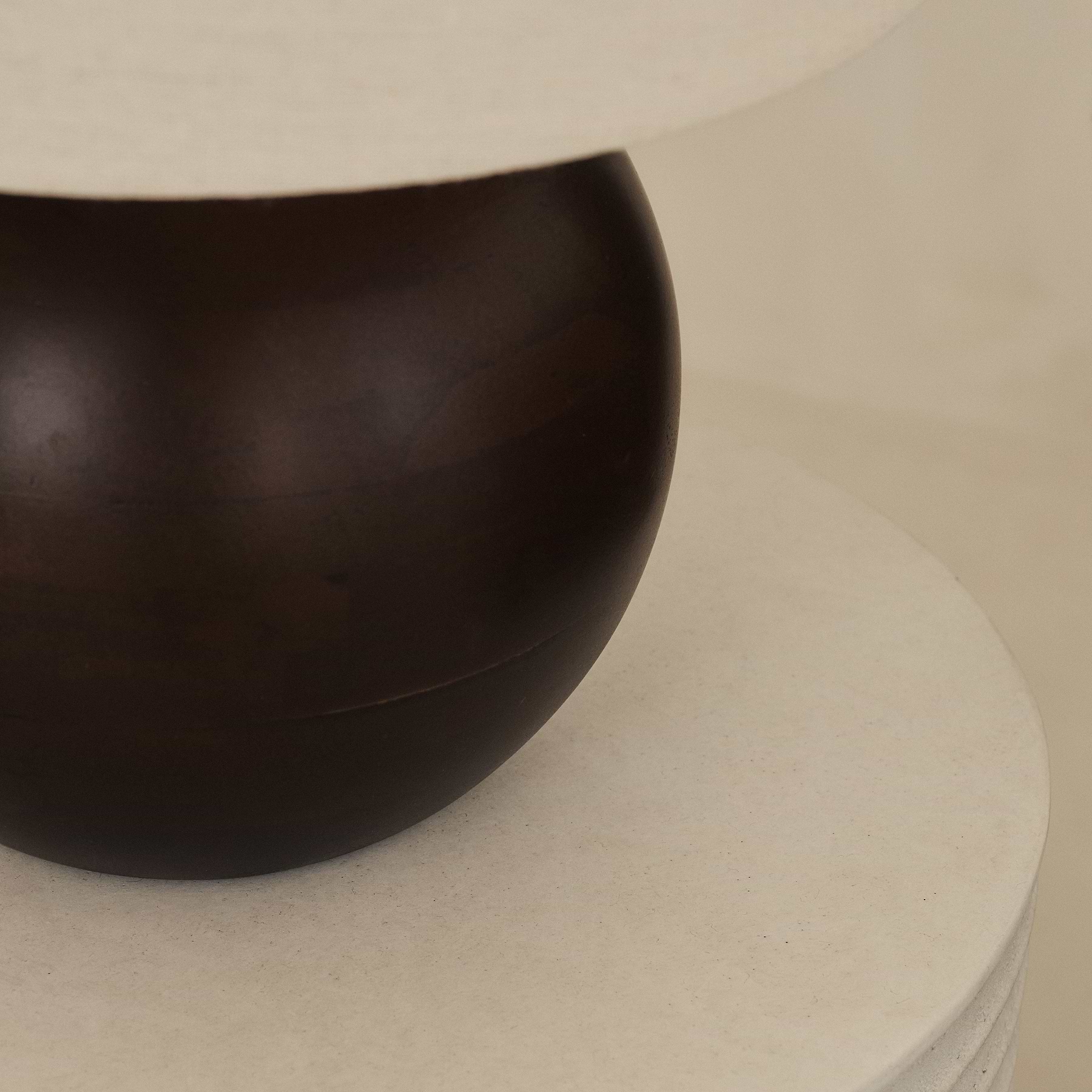 Geneva - Dark Wood Drum Shade Table Lamp