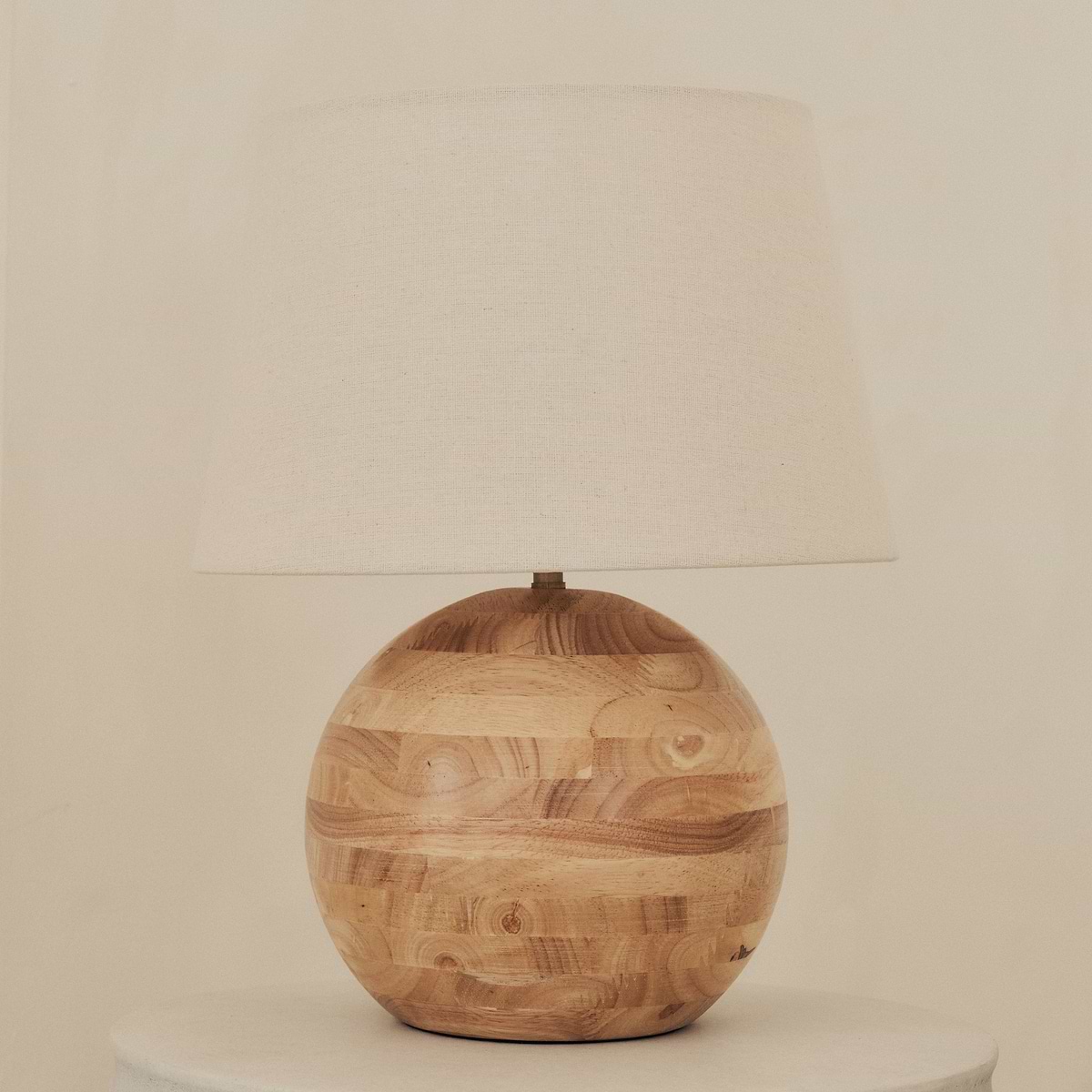 Geneva - Light Wood Drum Shade Table Lamp