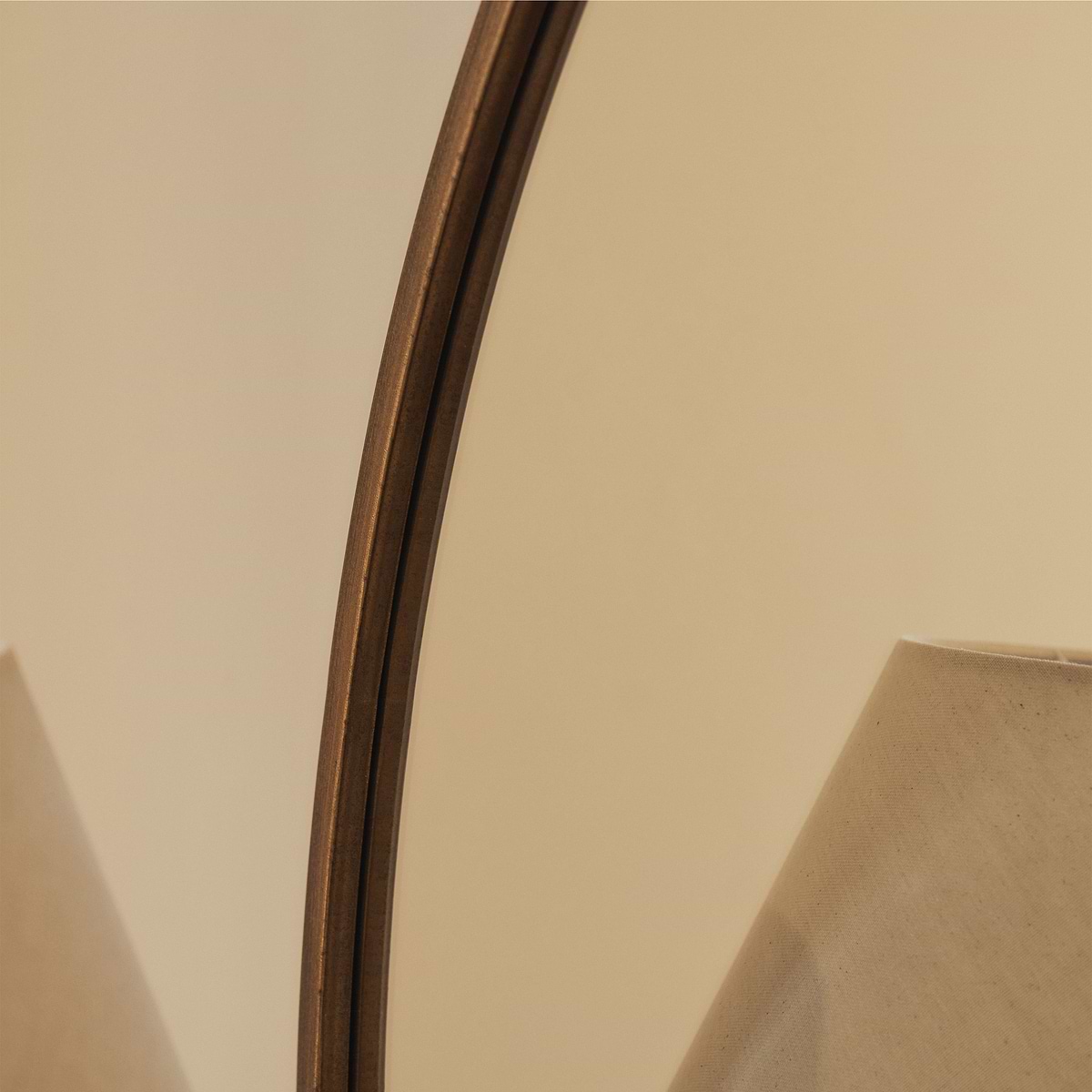 Higgins - Gold Metal Modern Round Wall Mirror 100cm x 100cm