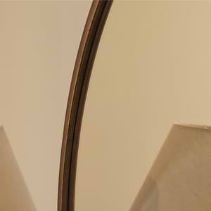 Higgins - Gold Metal Modern Round Wall Mirror 100cm x 100cm