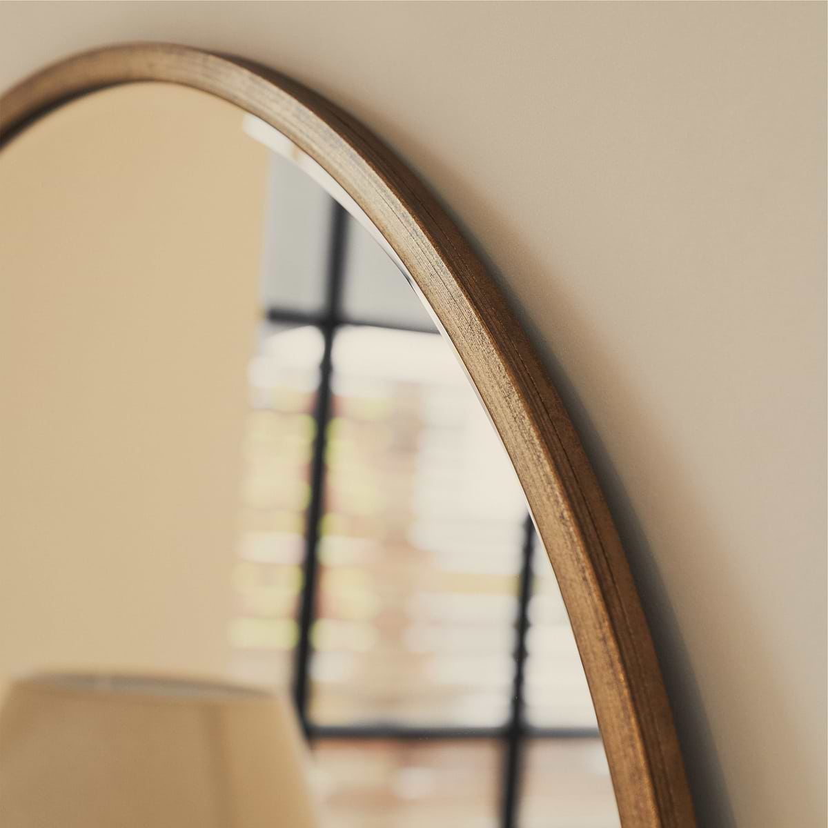 Higgins - Gold Metal Modern Round Wall Mirror 100cm x 100cm