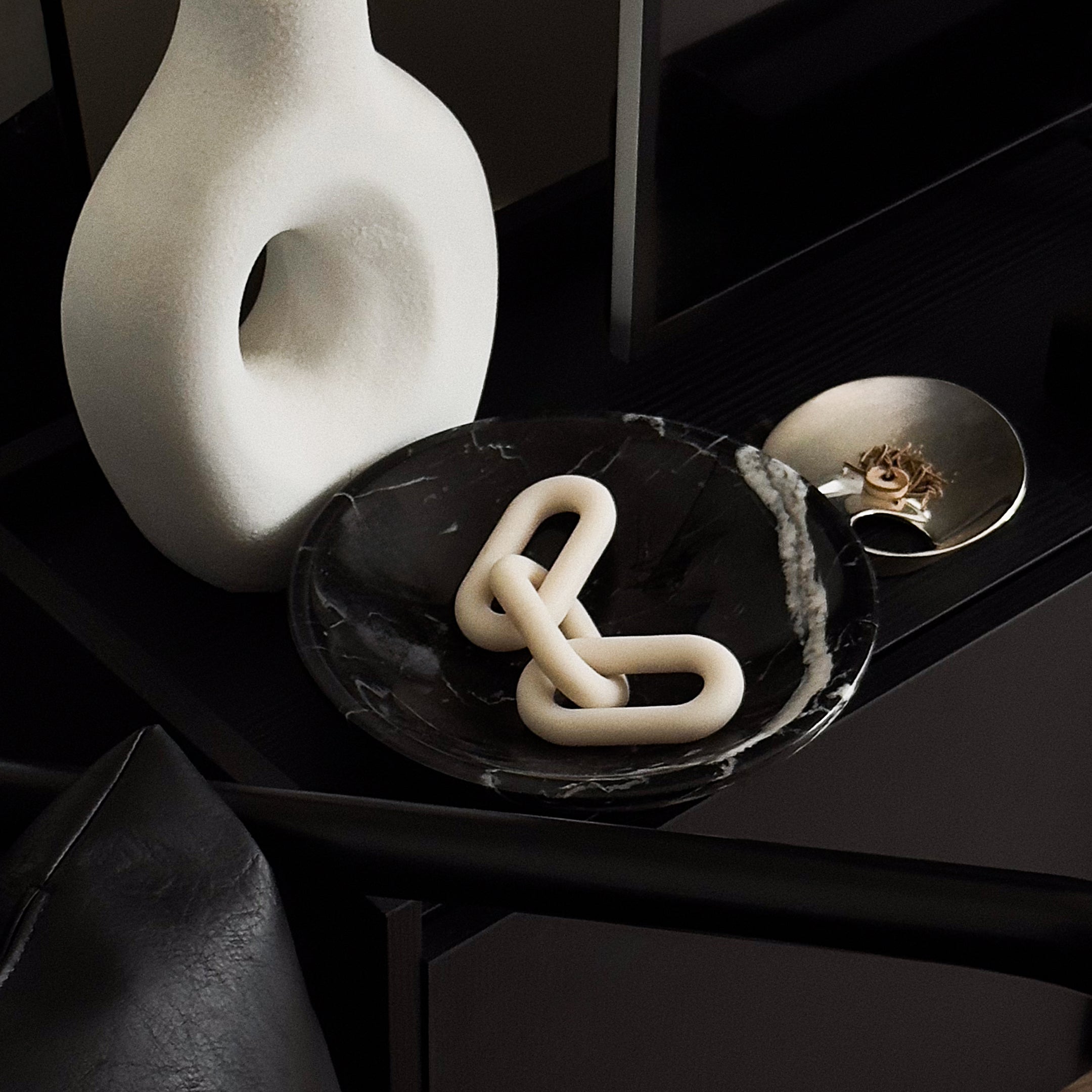 Marbelle - Large Black Marble Decorative Bowl