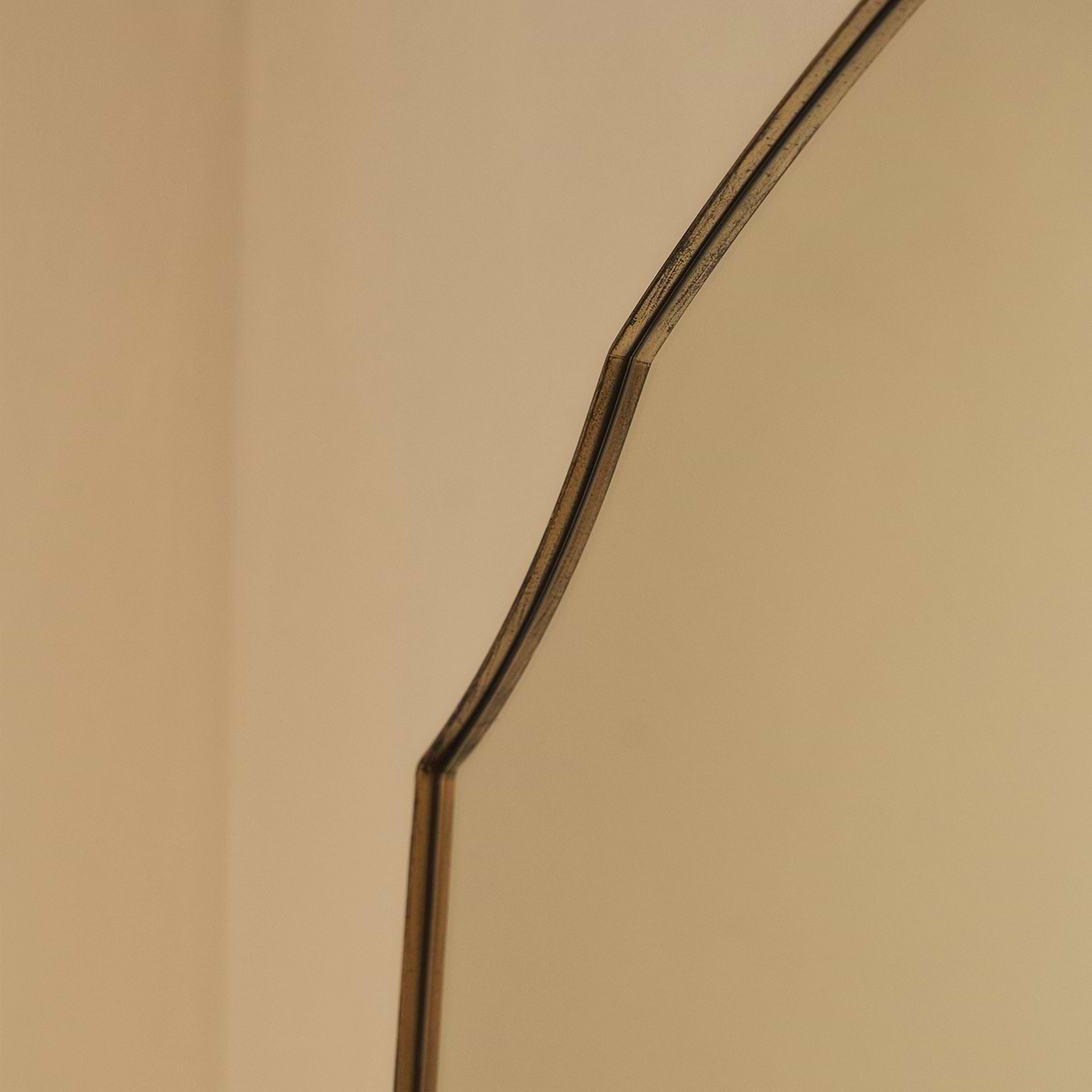 Isla - Extra Large Gold Full Length Arched Metal Mirror 190cm x 120cm