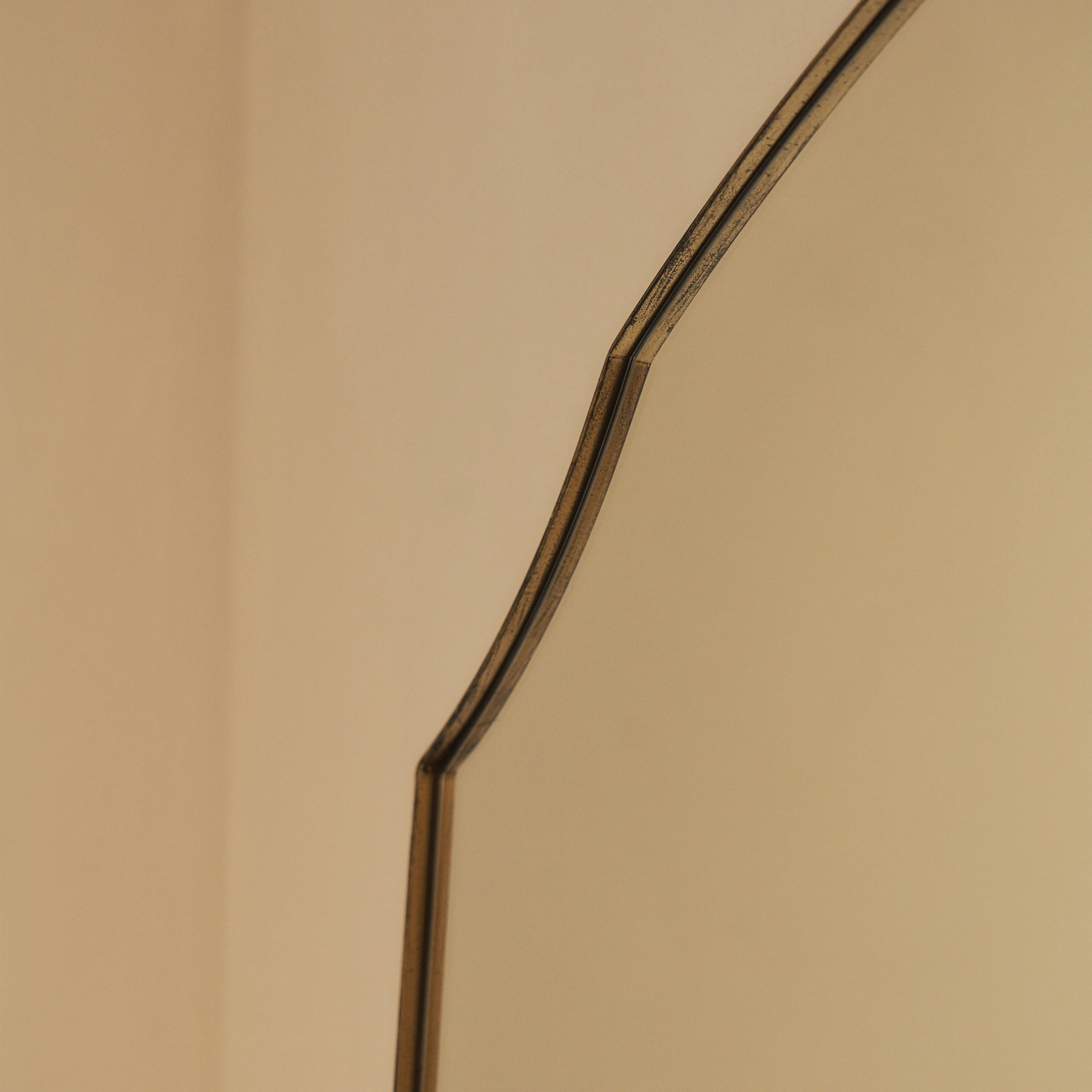 Isla - Extra Large Gold Full Length Arched Metal Mirror 190cm x 120cm