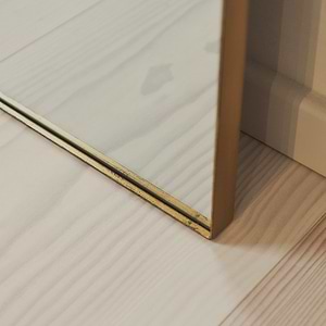 Isla - Extra Large Gold Full Length Arched Metal Mirror 190cm x 120cm