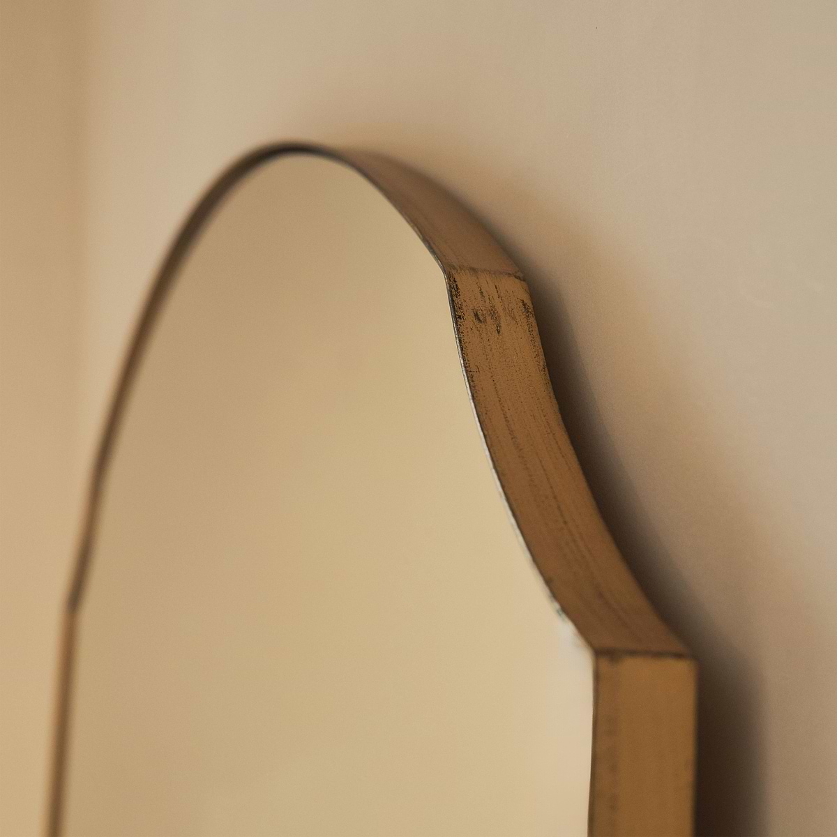 Isla - Extra Large Gold Full Length Arched Metal Mirror 190cm x 120cm