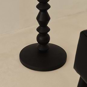 Ivy - Black Wood Drum Shade Floor Lamp