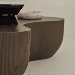 Leonardo - Minimal Mocha Shaped Coffee Table Large