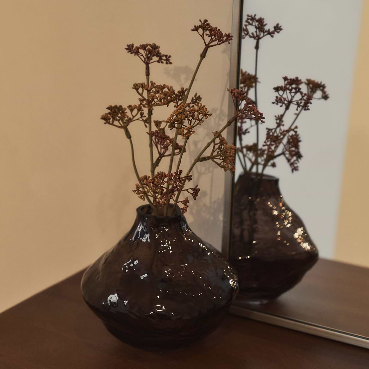 Liberty - Champagne Arched Metal Wall Mirror 50cm x 30cm