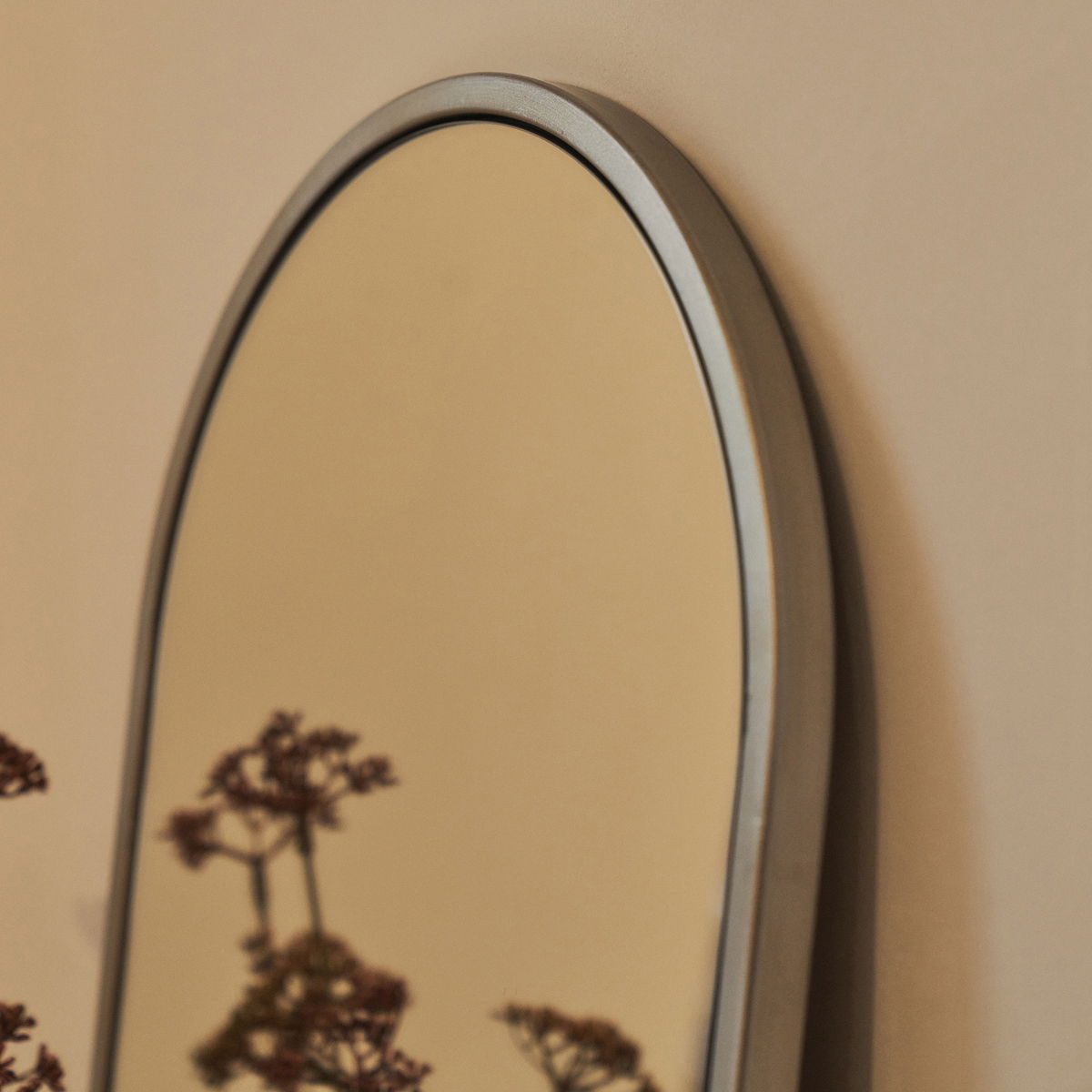 Liberty - Champagne Arched Metal Wall Mirror 50cm x 30cm