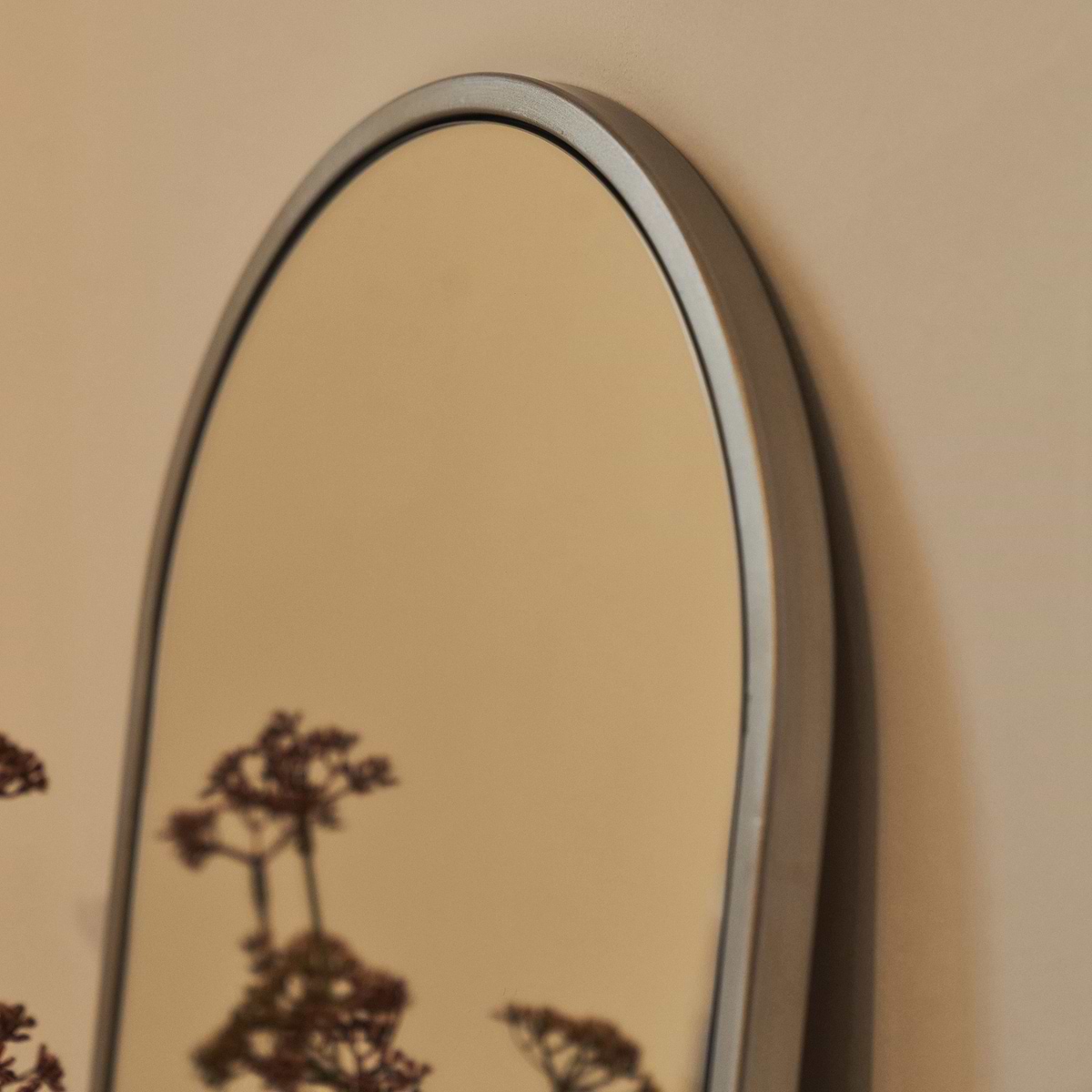 Liberty - Champagne Arched Metal Wall Mirror 50cm x 30cm