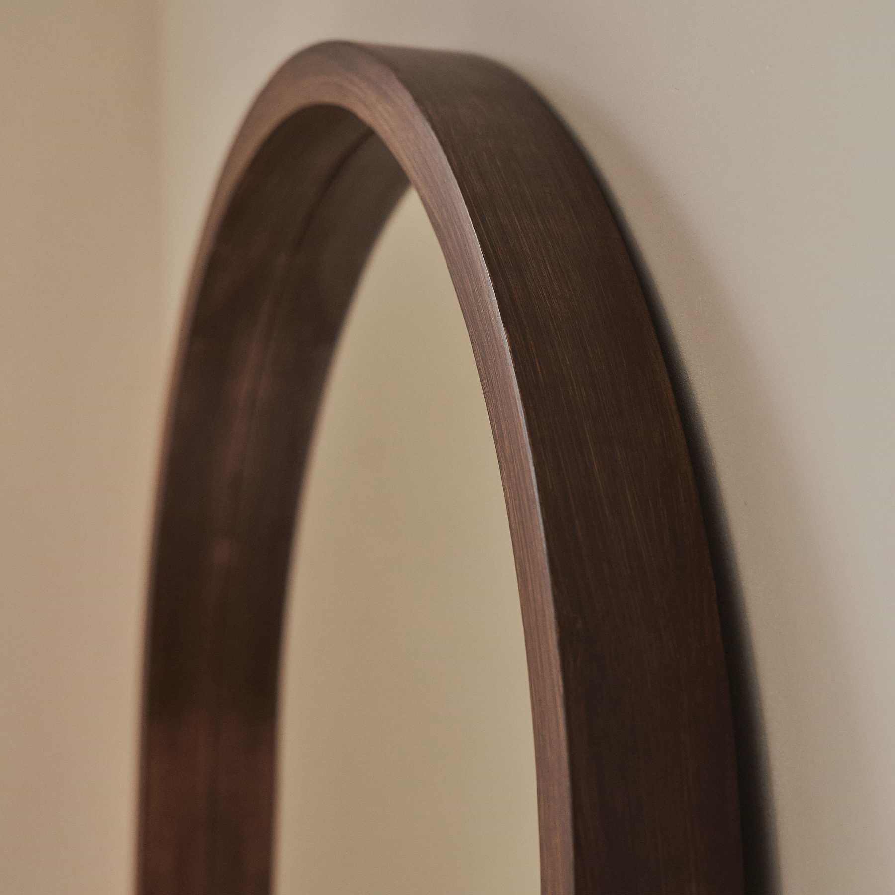 Lilia - Full Length Dark Wood Arched Wooden Mirror 170cm x 80cm