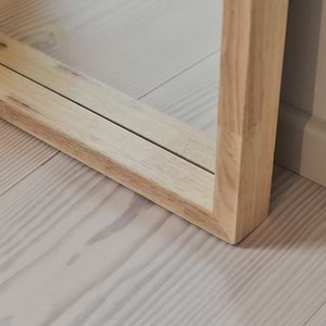 Lilia - Full Length Light Wood Arched Wooden Mirror 170cm x 80cm