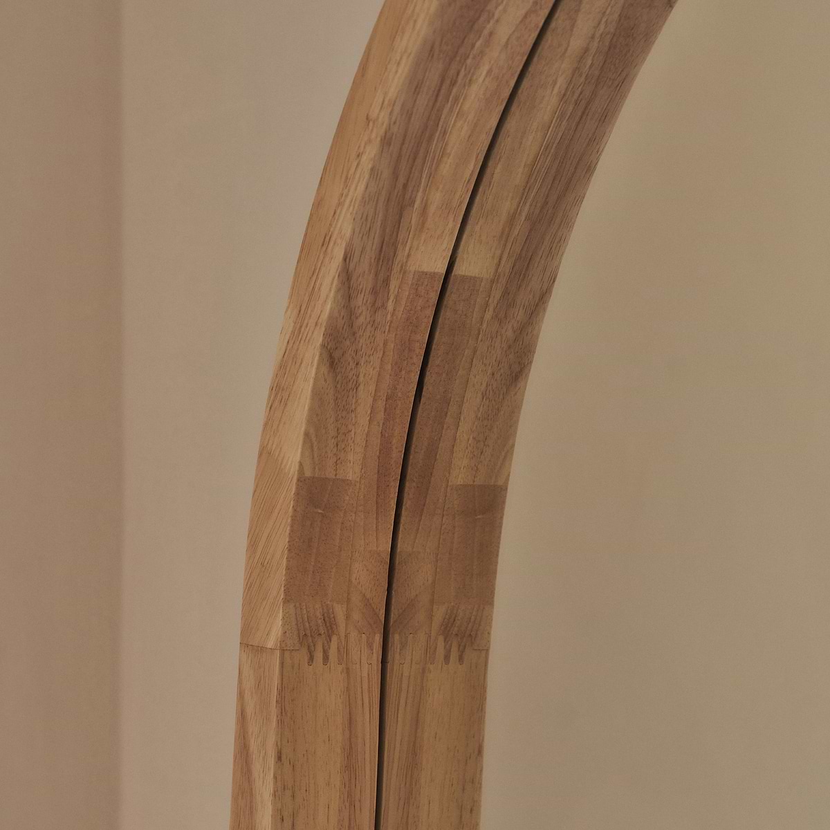 Lilia - Full Length Light Wood Arched Wooden Mirror 170cm x 80cm