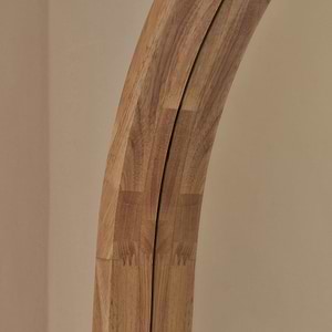 Lilia - Full Length Light Wood Arched Wooden Mirror 170cm x 80cm