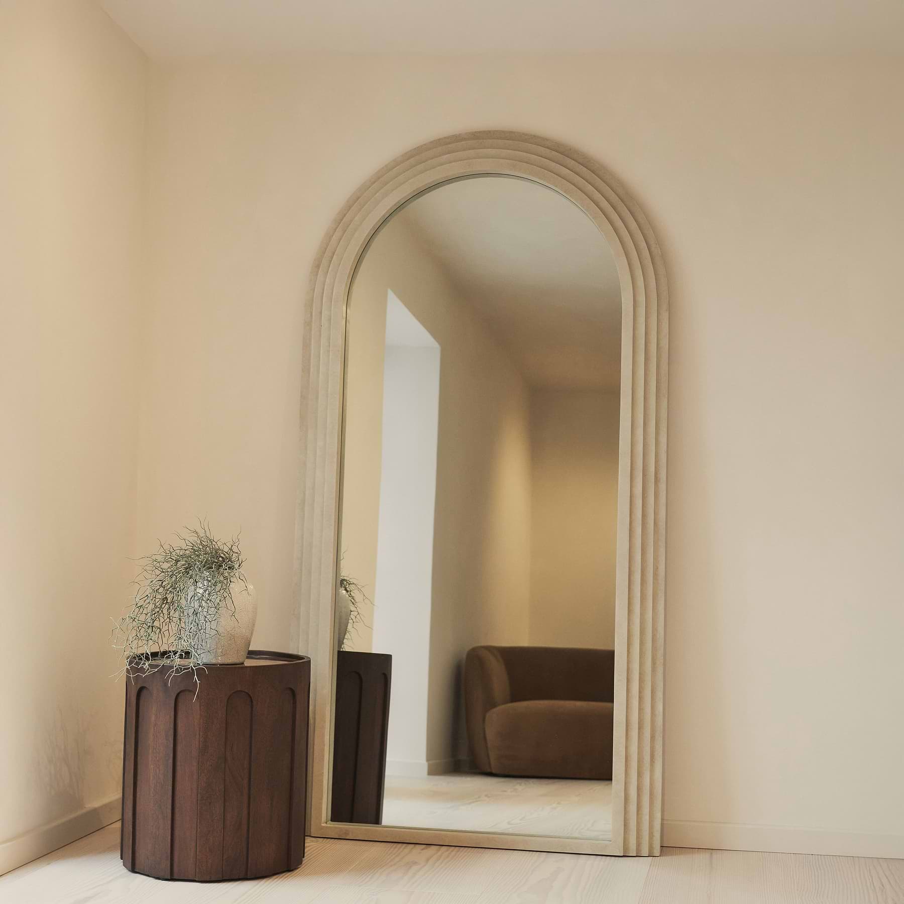 Luciana - Full Length Arched Concrete Mirror 196cm x 104cm