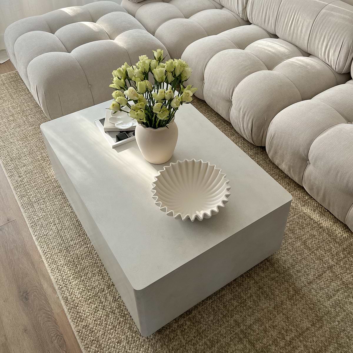 Luciana - Concrete Rectangular Coffee Table