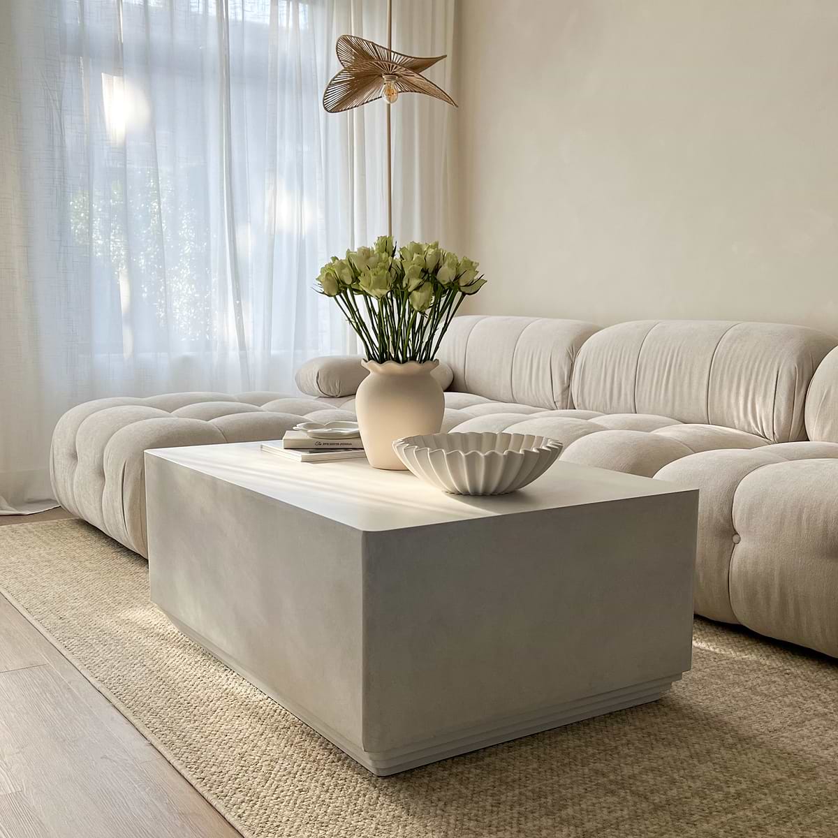 Luciana - Concrete Rectangular Coffee Table