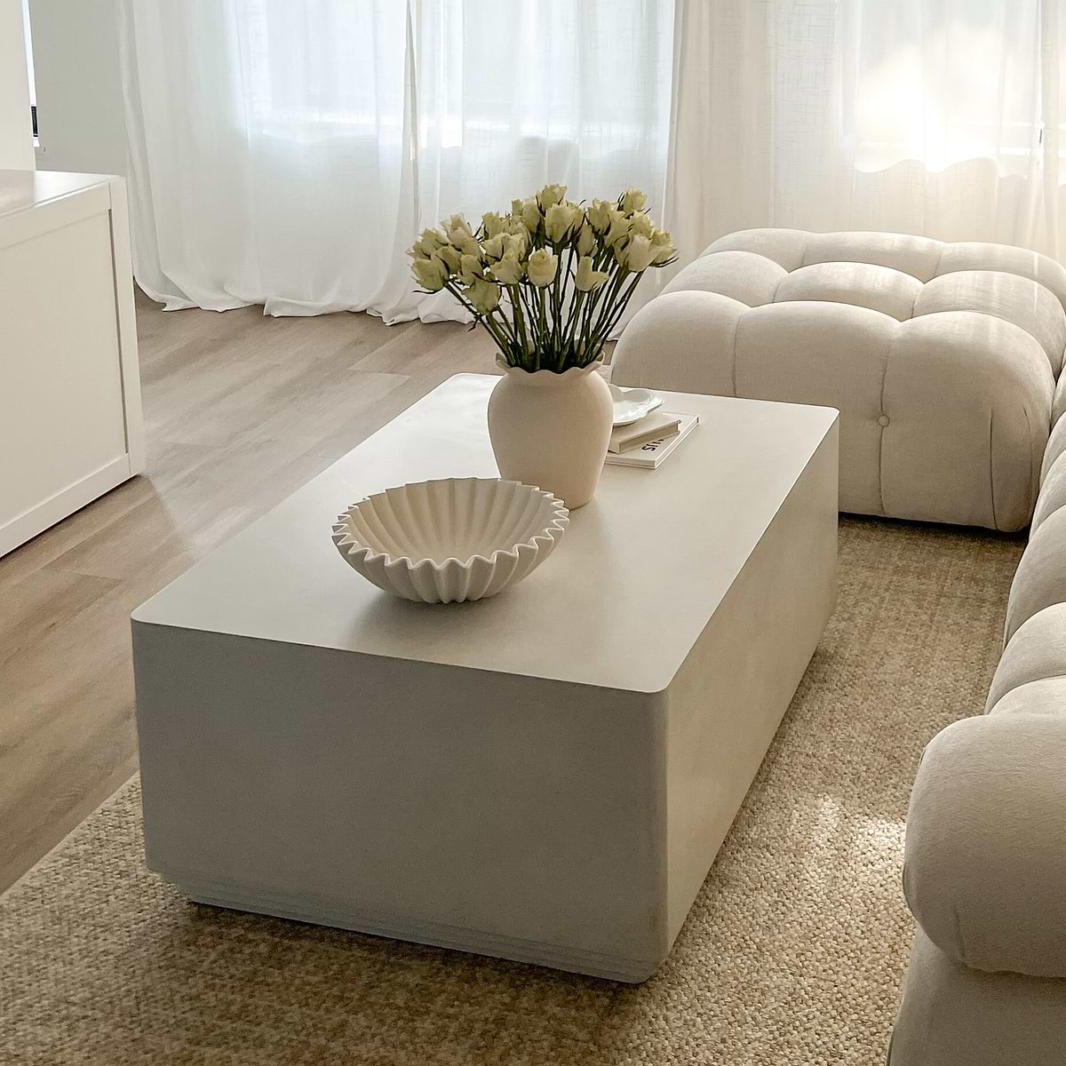 Luciana - Concrete Rectangular Coffee Table