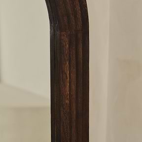 Luciana - Charred Wood Arched Overmantle Mirror 120cm x 90cm