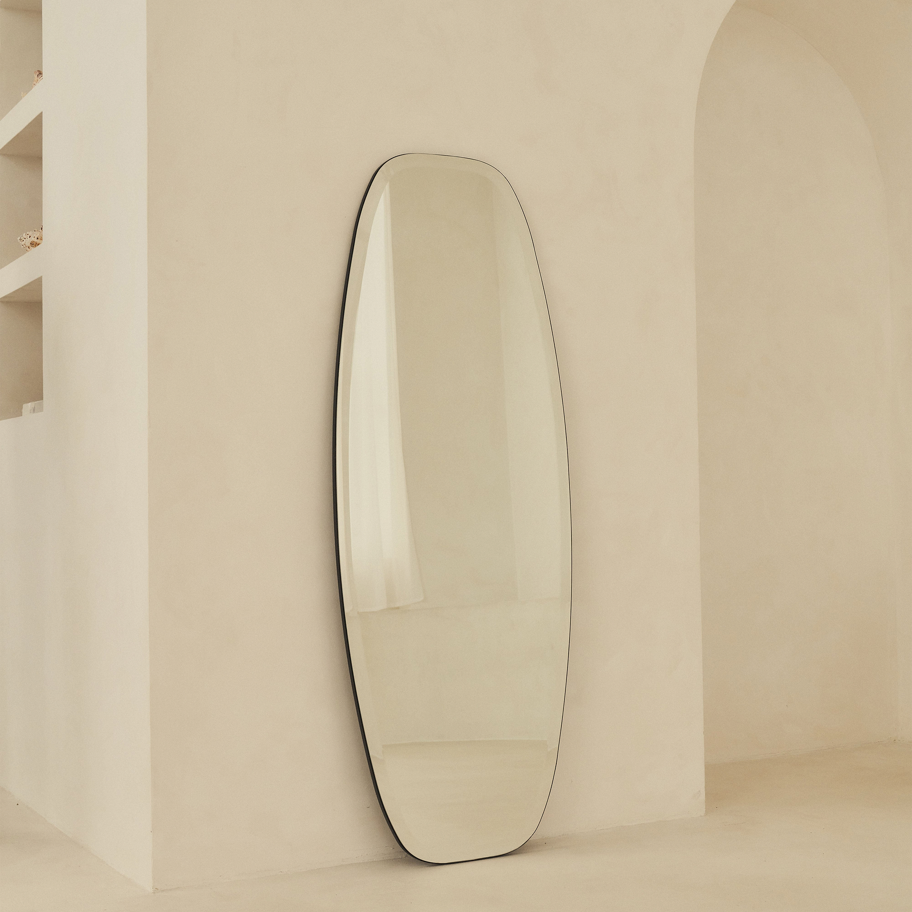Vienna - Large Frameless Oval Bevelled Mirror 140cm x 52cm