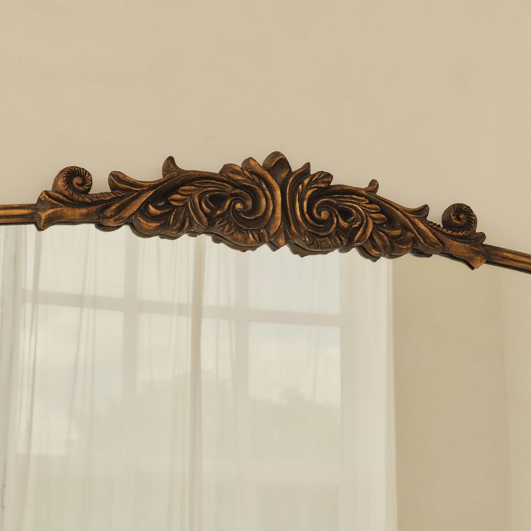 Amelia - Full Length Gold Arched Metal Mirror 200cm x 121cm