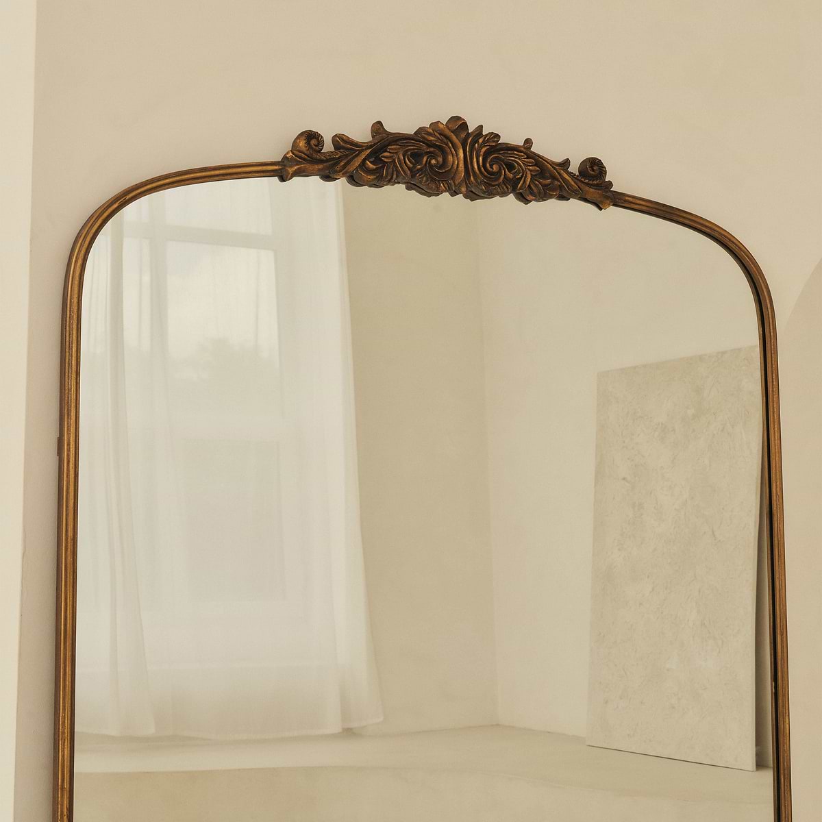 Amelia - Full Length Gold Arched Metal Mirror 200cm x 120cm