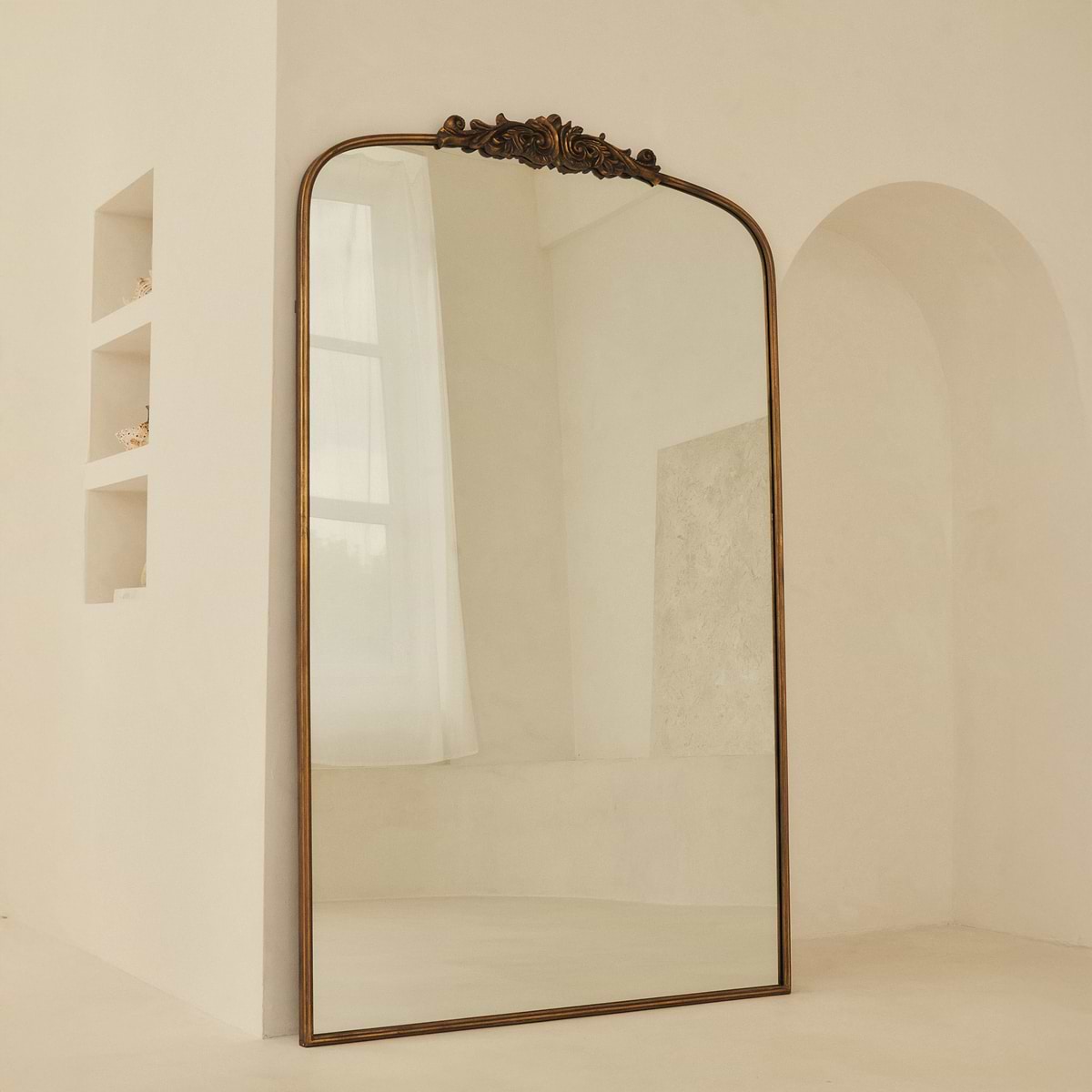 Amelia - Full Length Gold Arched Metal Mirror 200cm x 120cm
