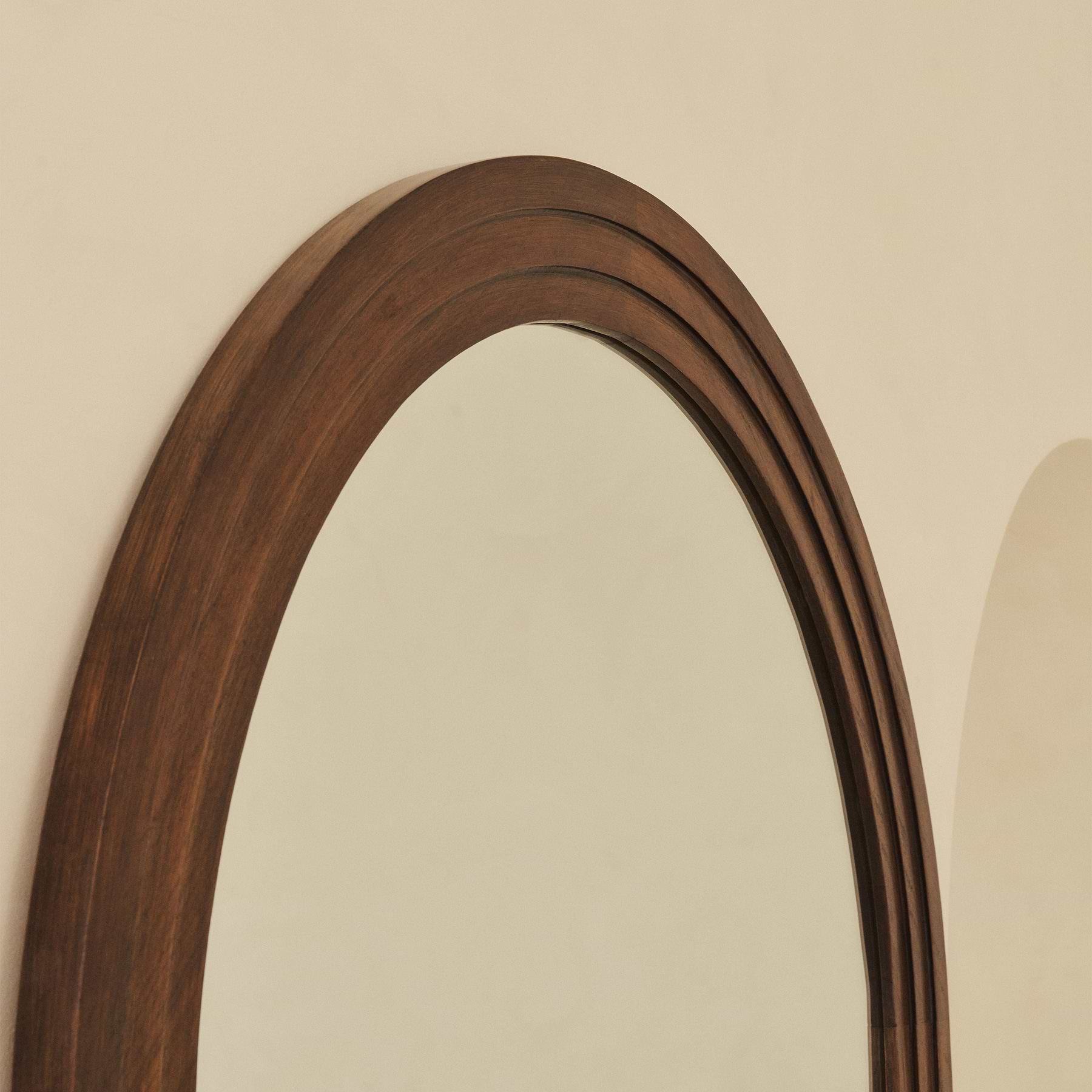 Luciano - Extra Large Full Length Arched Dark Wood Mirror 200cm x 100cm