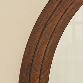 Luciano - Extra Large Full Length Arched Dark Wood Mirror 200cm x 100cm