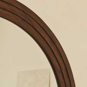 Luciano - Extra Large Full Length Arched Dark Wood Mirror 200cm x 100cm