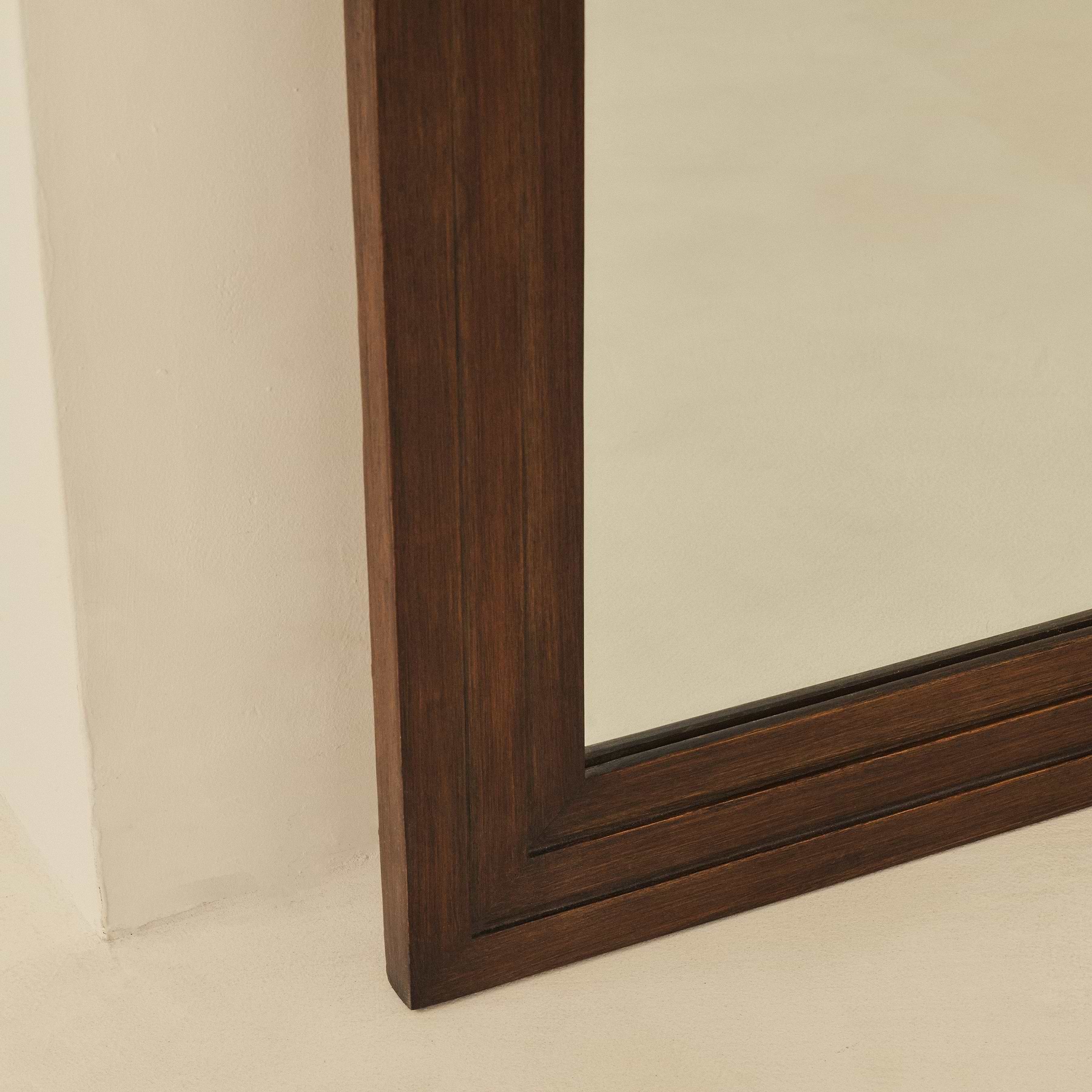 Luciano - Extra Large Full Length Arched Dark Wood Mirror 200cm x 100cm