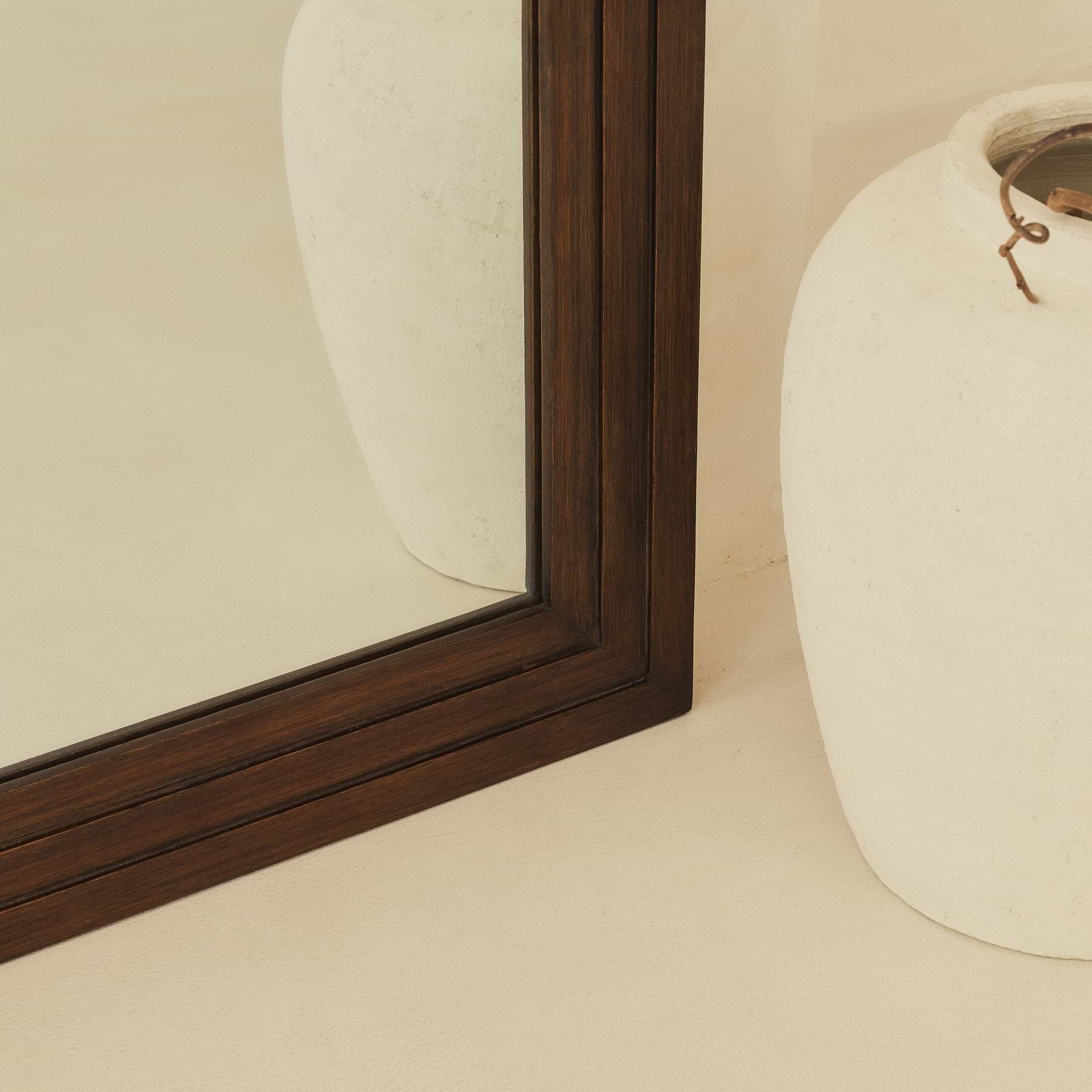 Luciano - Extra Large Full Length Arched Dark Wood Mirror 200cm x 100cm