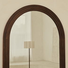 Luciano - Extra Large Full Length Arched Dark Wood Mirror 200cm x 100cm