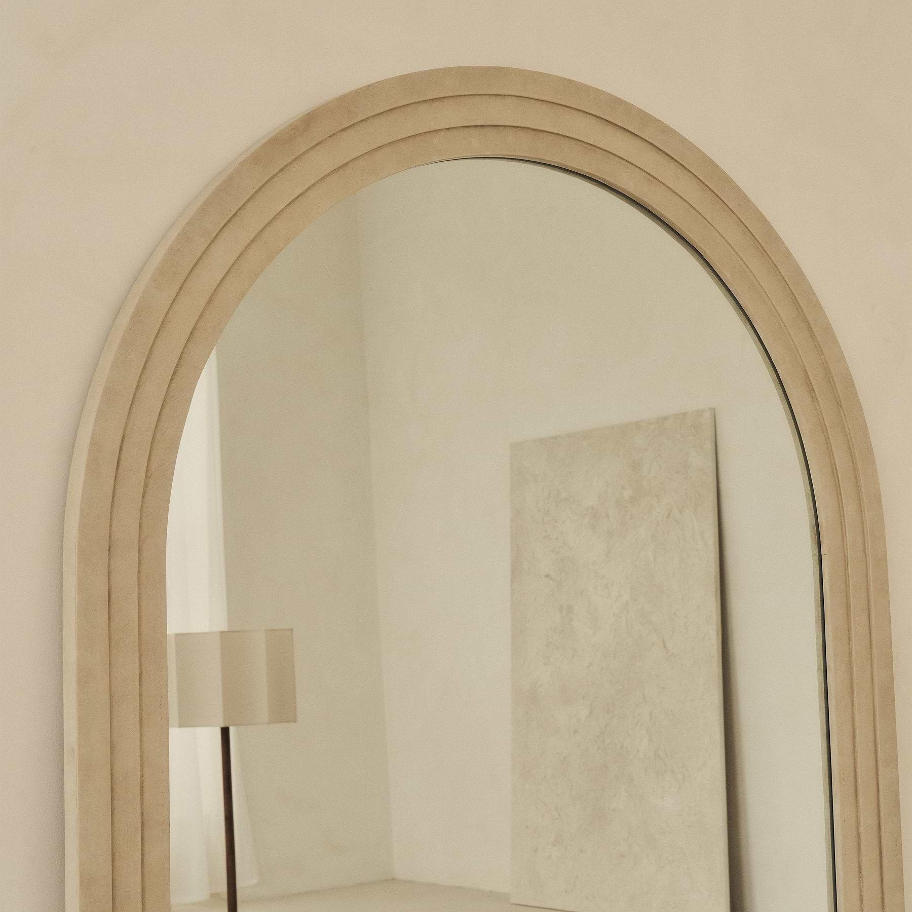 Luciano - Extra Large Full Length Arched Concrete Mirror 200cm x 100cm