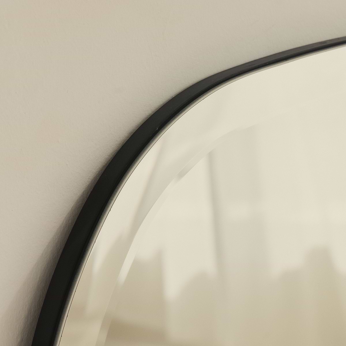 Vienna - Large Frameless Curved Bevelled Mirror 100cm x 65cm