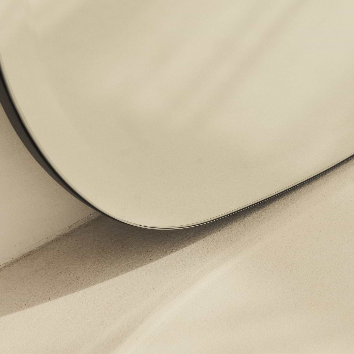 Vienna - Large Frameless Curved Bevelled Mirror 100cm x 65cm