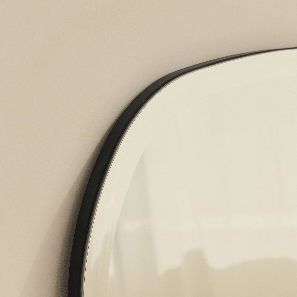 Vienna - Large Frameless Curved Bevelled Mirror 100cm x 65cm