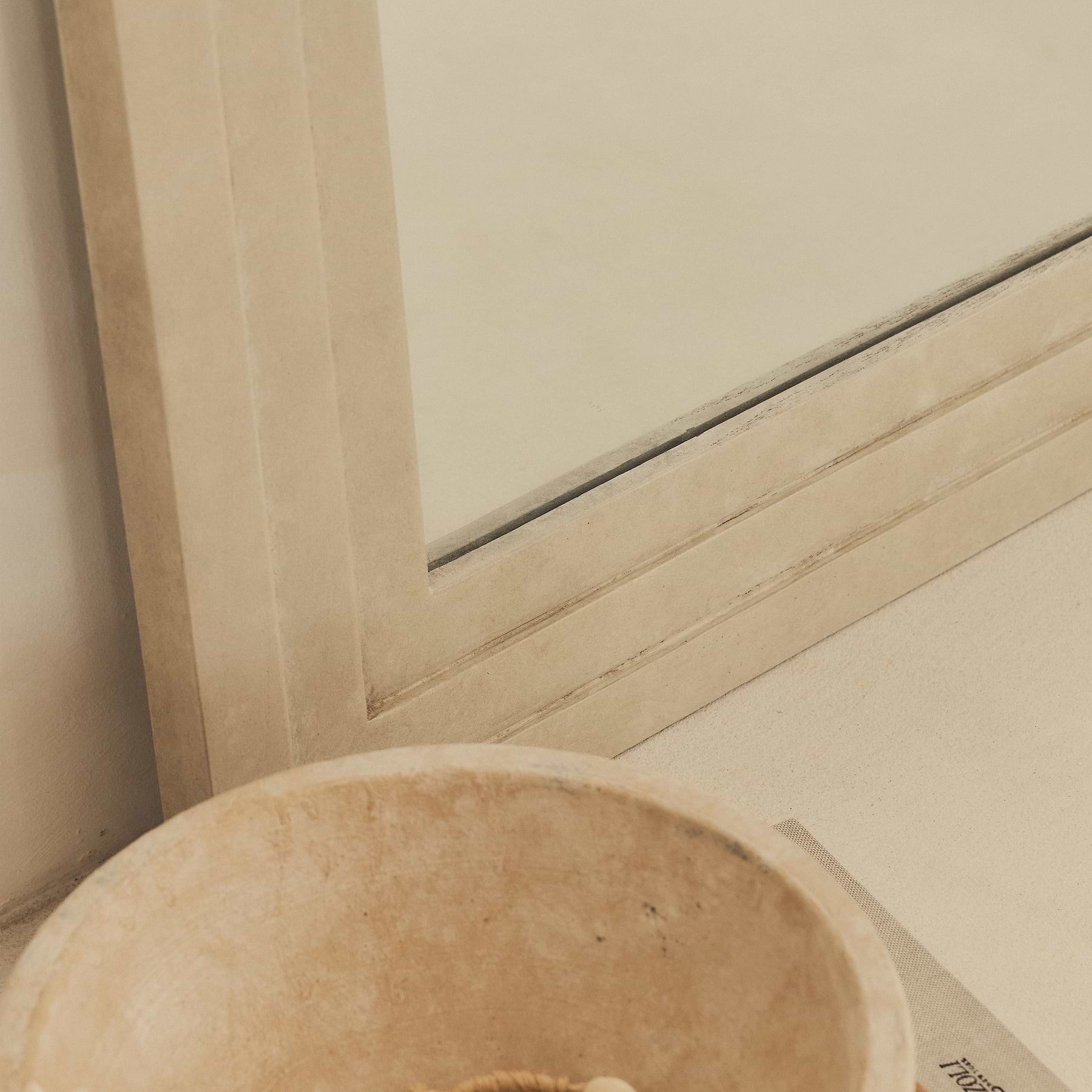 Luciano - Concrete Arched Overmantle Mirror 120cm x 100cm