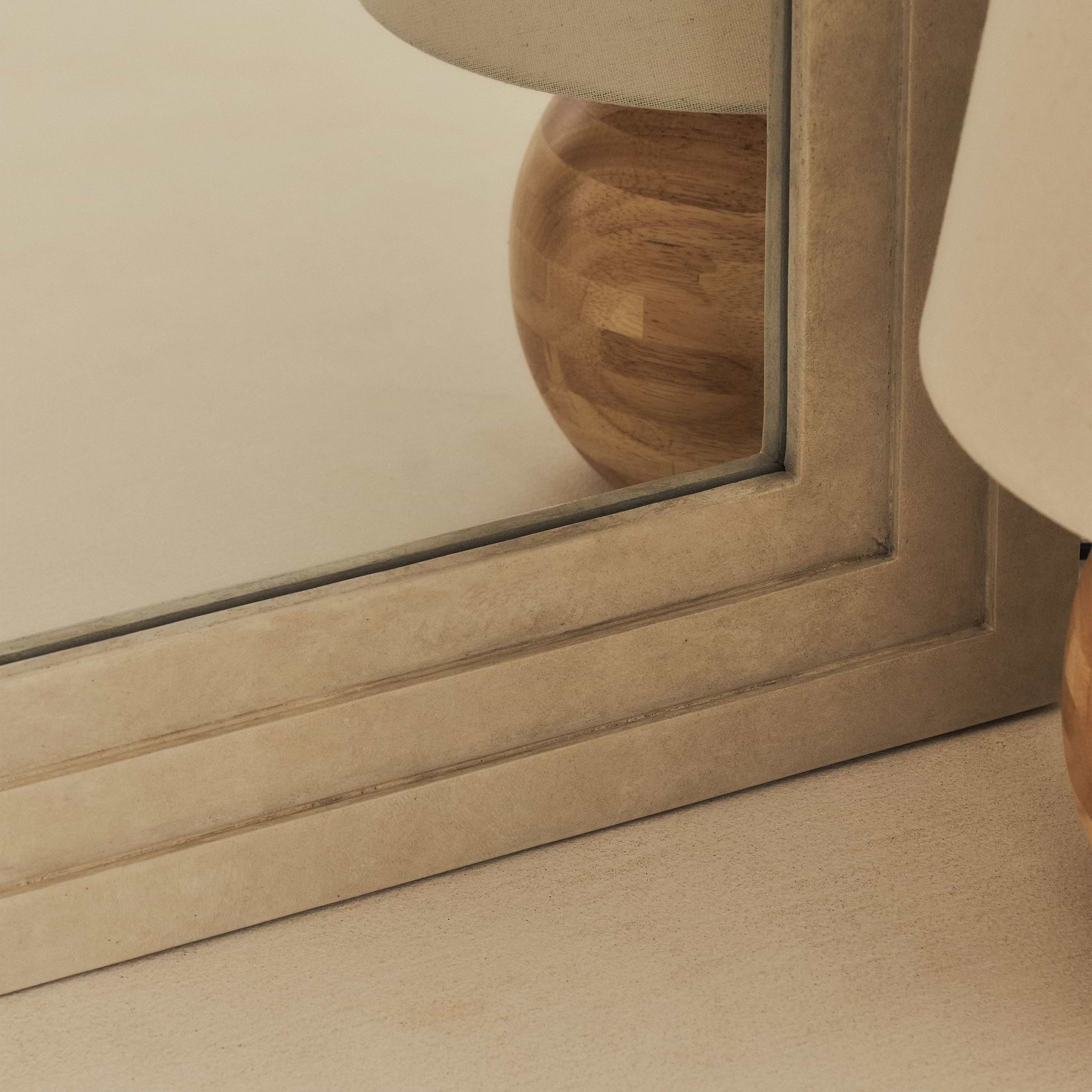 Luciano - Concrete Arched Overmantle Mirror 120cm x 100cm