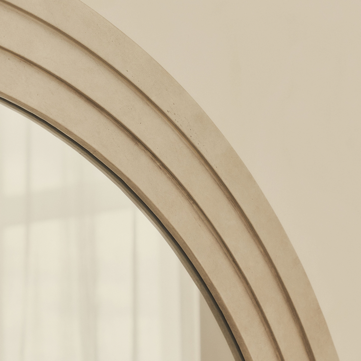 Luciano - Concrete Arched Overmantle Mirror 120cm x 100cm