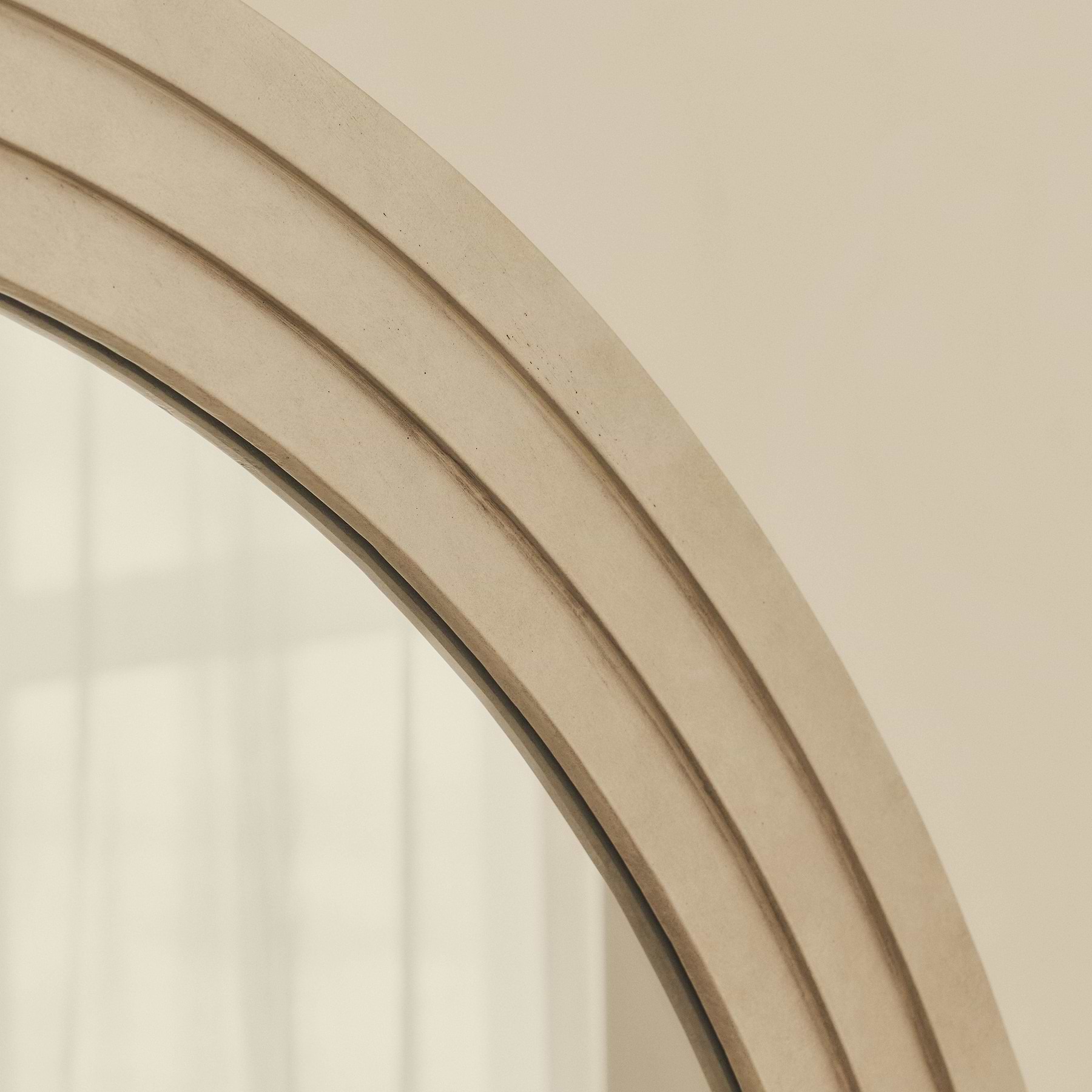 Luciano - Concrete Arched Overmantle Mirror 120cm x 100cm