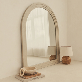 Luciano - Concrete Arched Overmantle Mirror 120cm x 100cm