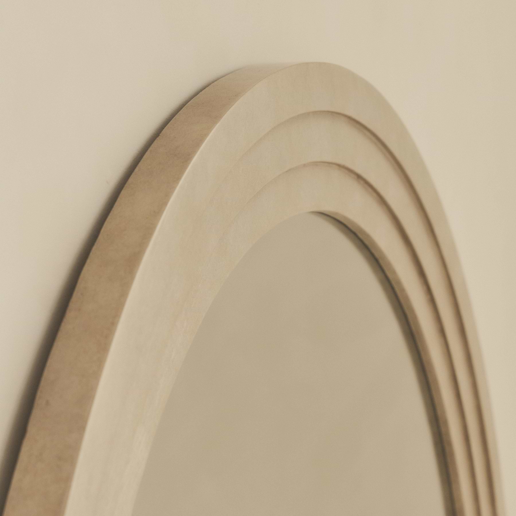 Luciano - Concrete Arched Overmantle Mirror 120cm x 100cm