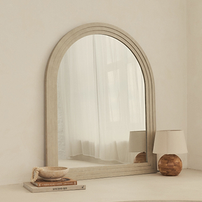 Luciano - Concrete Arched Overmantle Mirror 120cm x 100cm