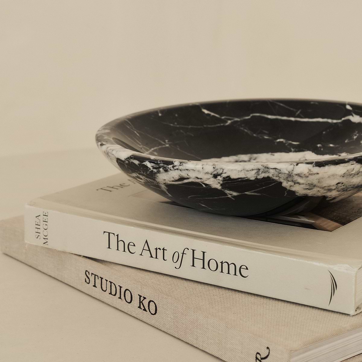 Marbelle - Large Black Marble Decorative Bowl