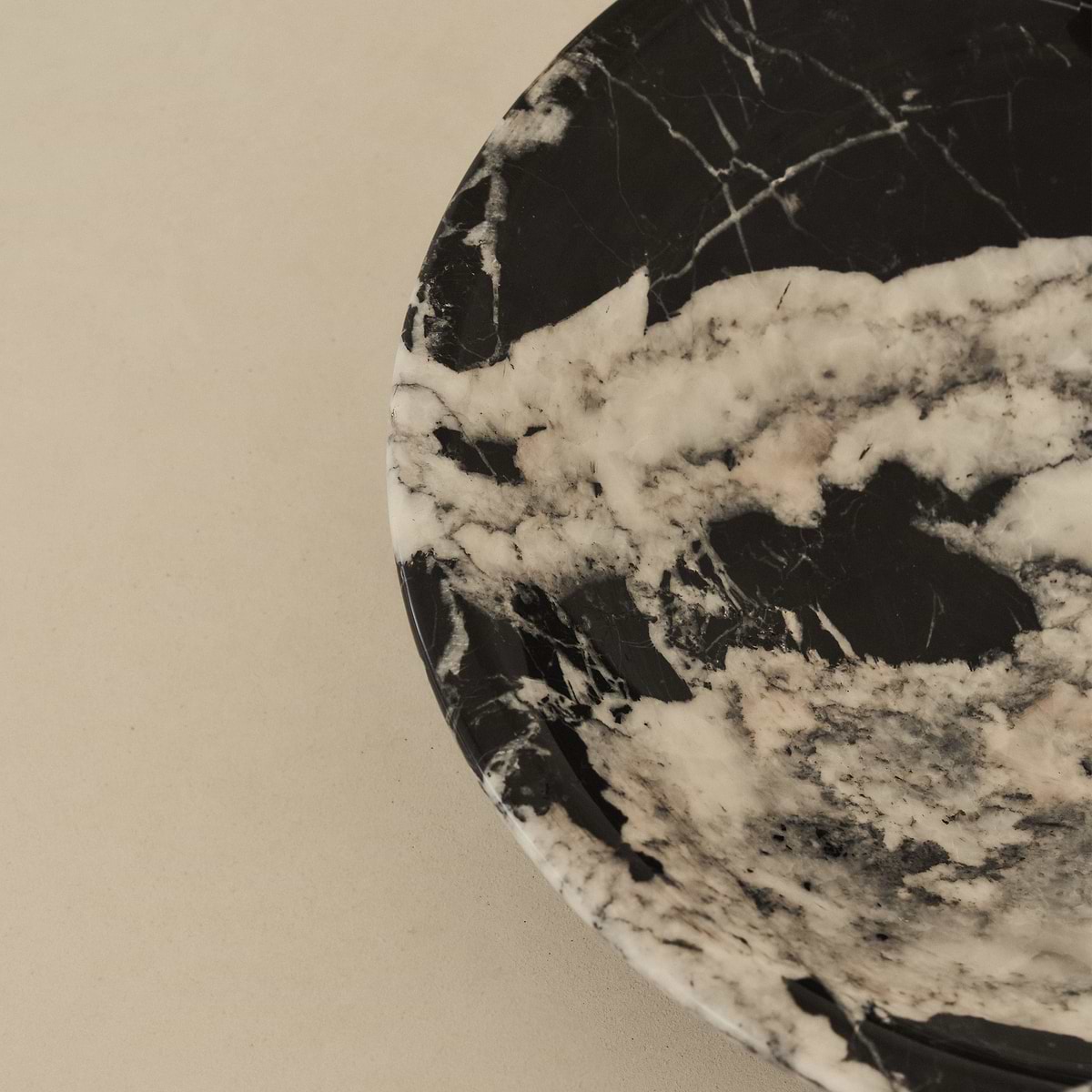 Marbelle - Large Black Marble Decorative Bowl